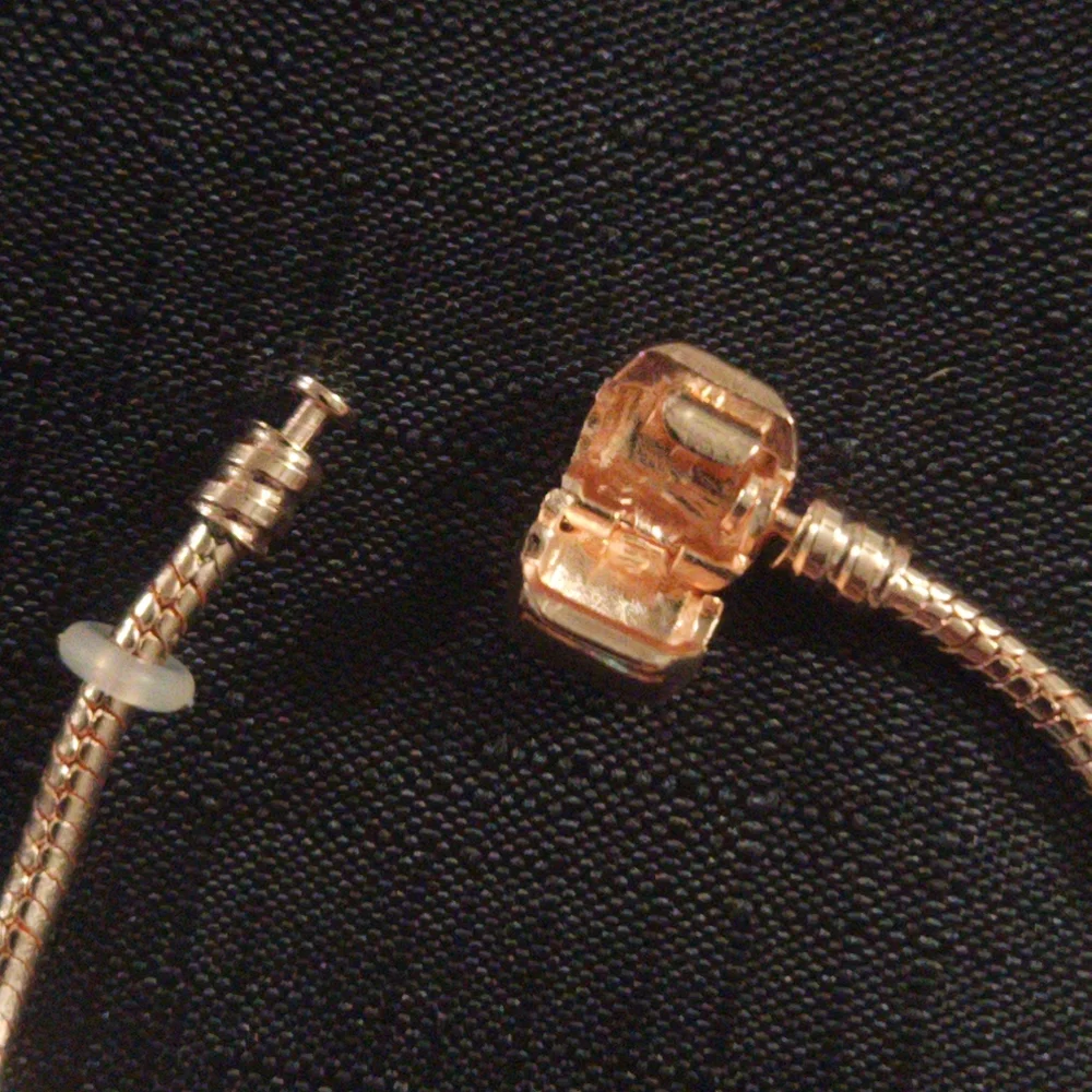 Elegant Rose Gold Bracelet with Pink Accents. ITEM No. 19-145